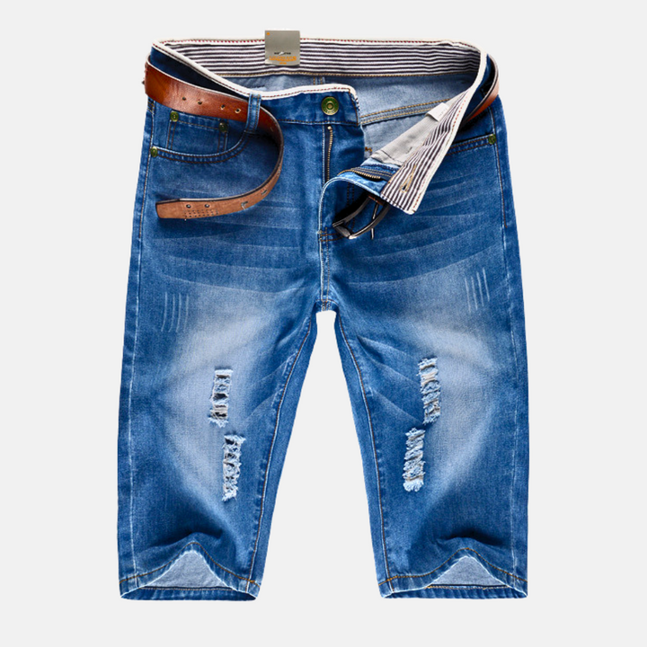 Ridge Distressed Denim Shorts
