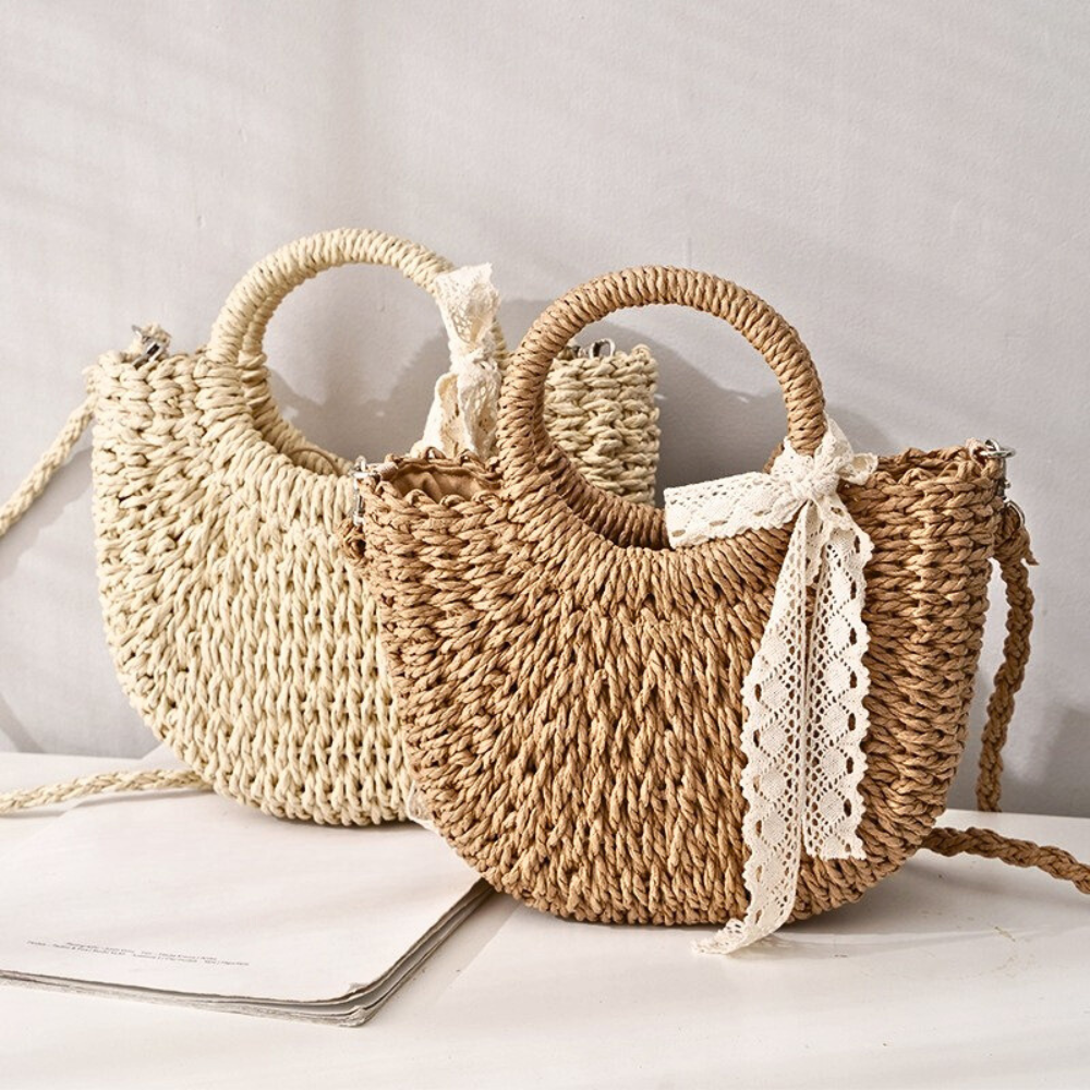 Isla Woven Shoulder Bag
