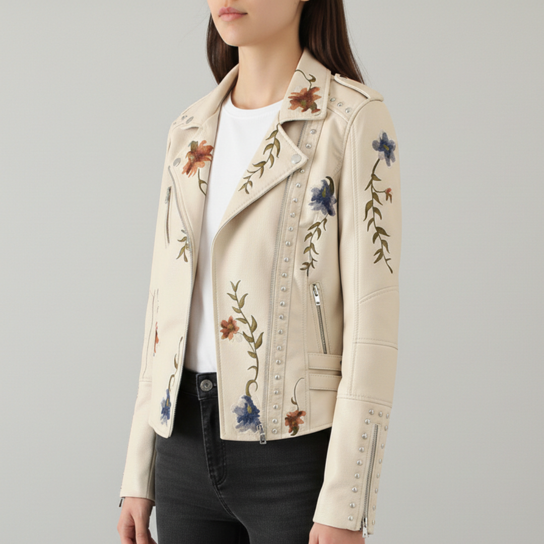 Anastasia Leather Flower Jacket