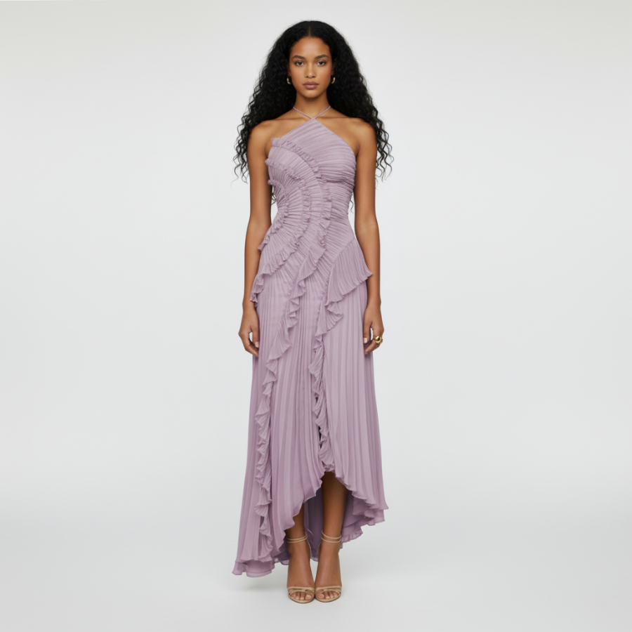 Pearla Pleated Gown