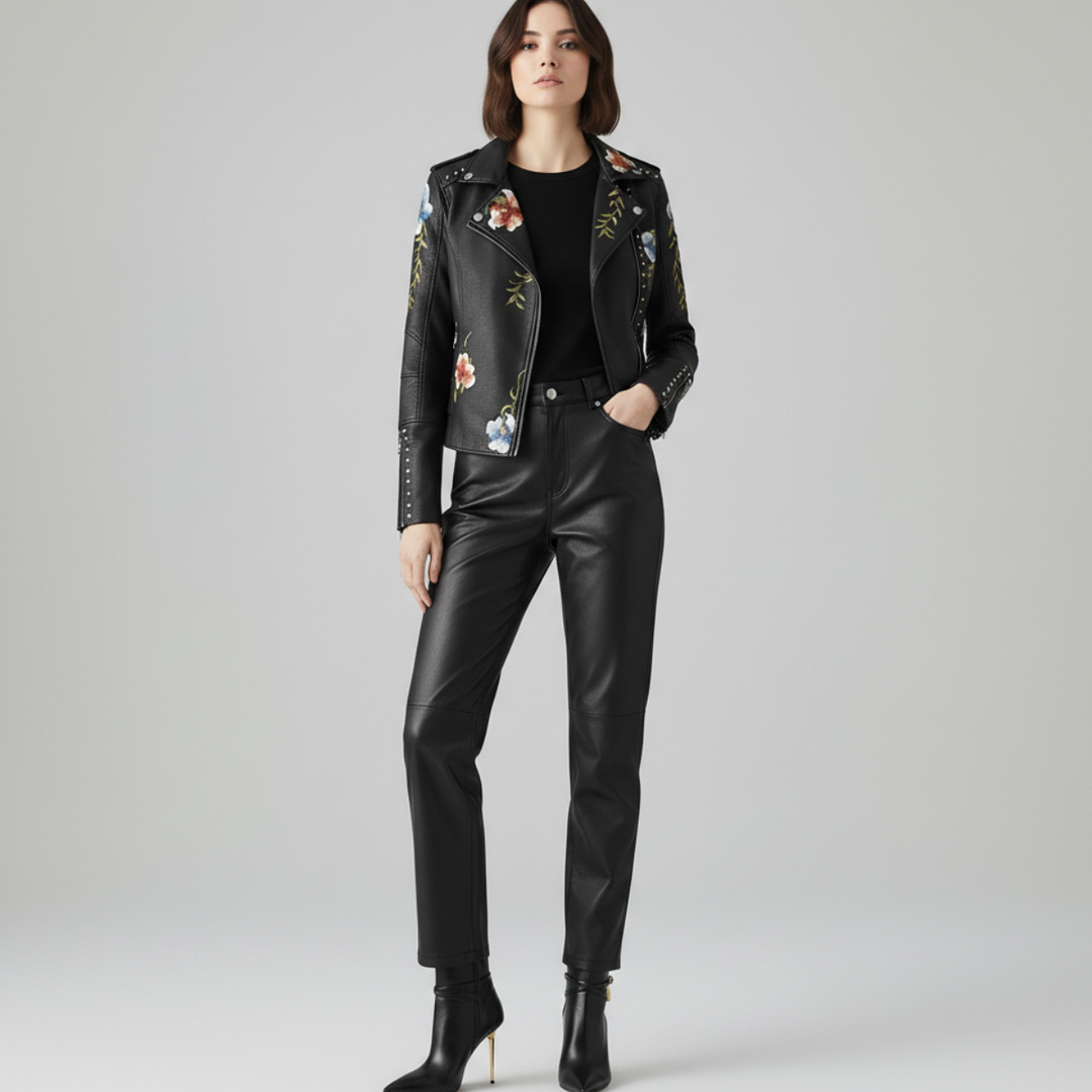 Anastasia Leather Flower Jacket
