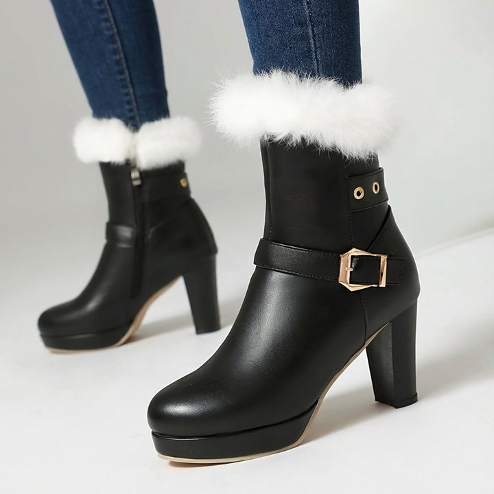 Elisa Fur Ankle Boots