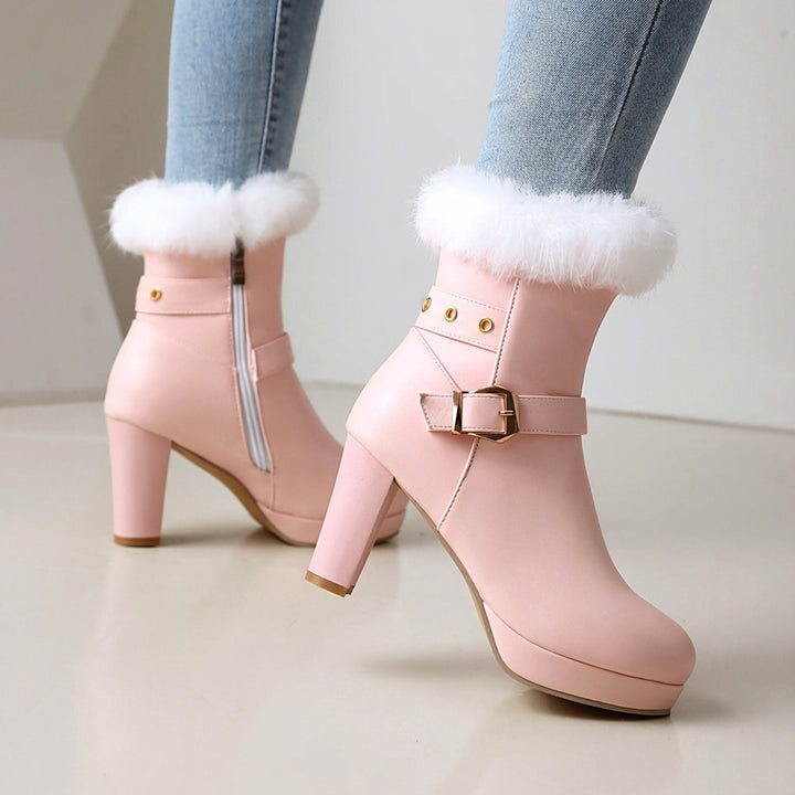 Elisa Fur Ankle Boots
