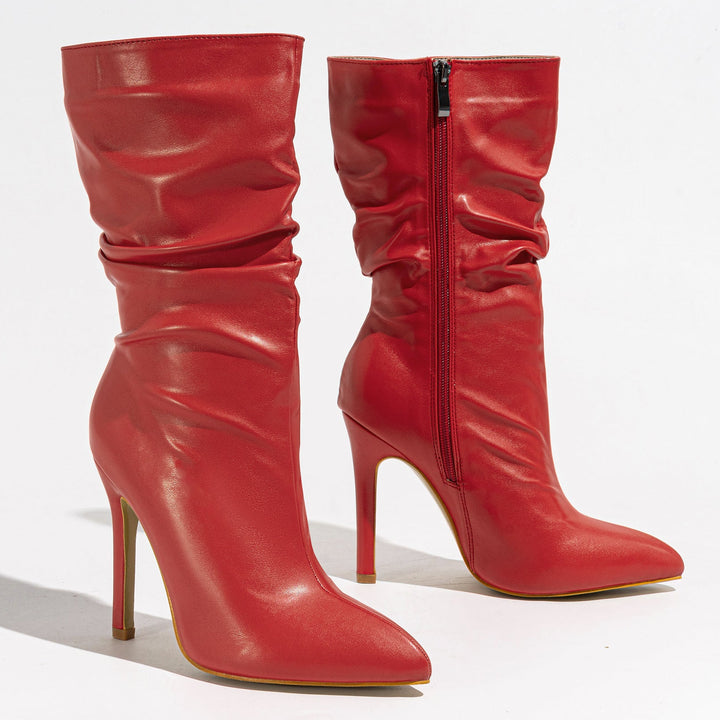 Vionne High-Heel Leather Boots