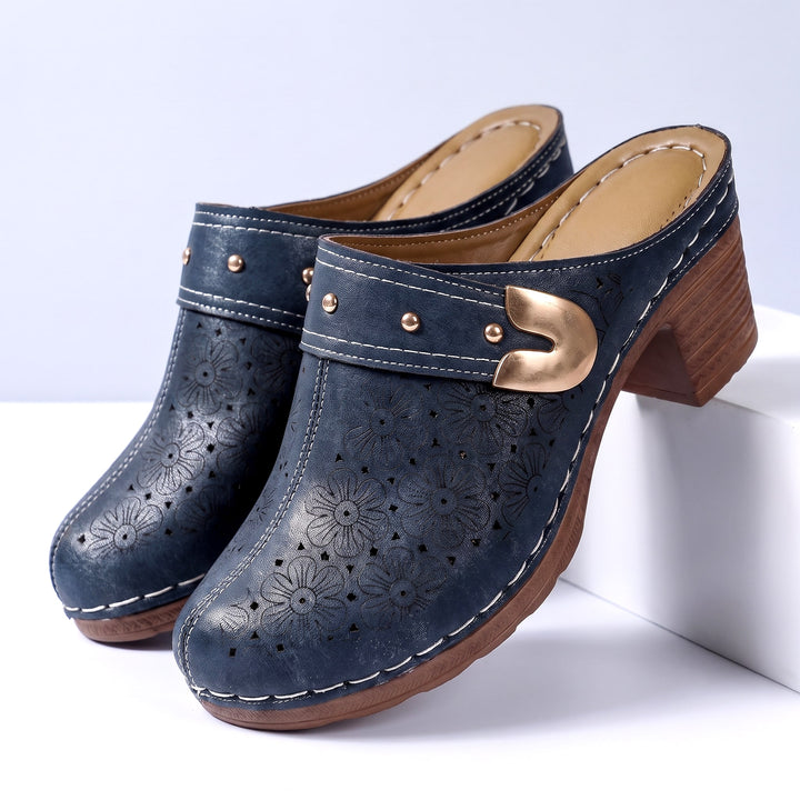Daisy Leather Mules
