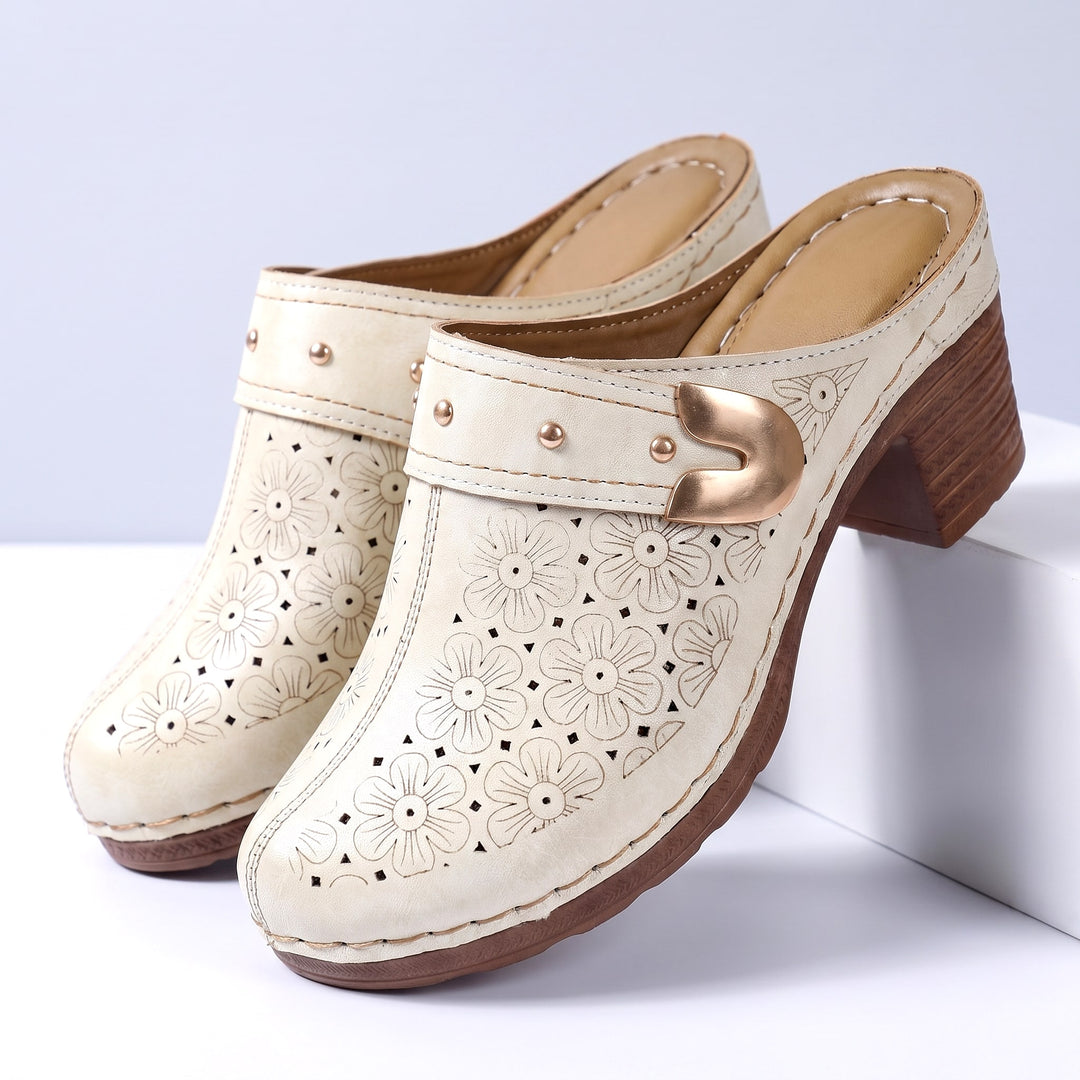 Daisy Leather Mules