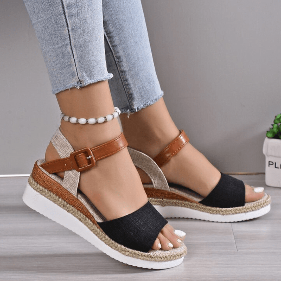 Daisy Wedge Sandals - Boncini